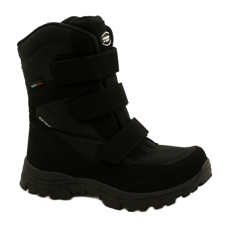 American Club Softshell-Stiefel mit Klettverschluss SN05 / 22 Schwarz gewärmt