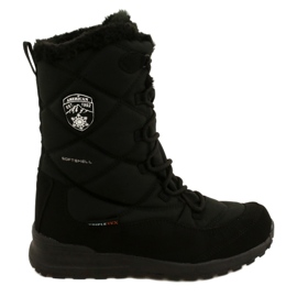 Wasserdichter Softshell-Schneestiefel mit American Club SN21/22-Membran, schwarz