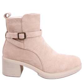PA1 Breithackige Stiefel Aretha Beige