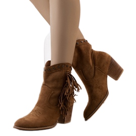 PA1 Braune Cowboystiefel mit Fransen von Ophelia