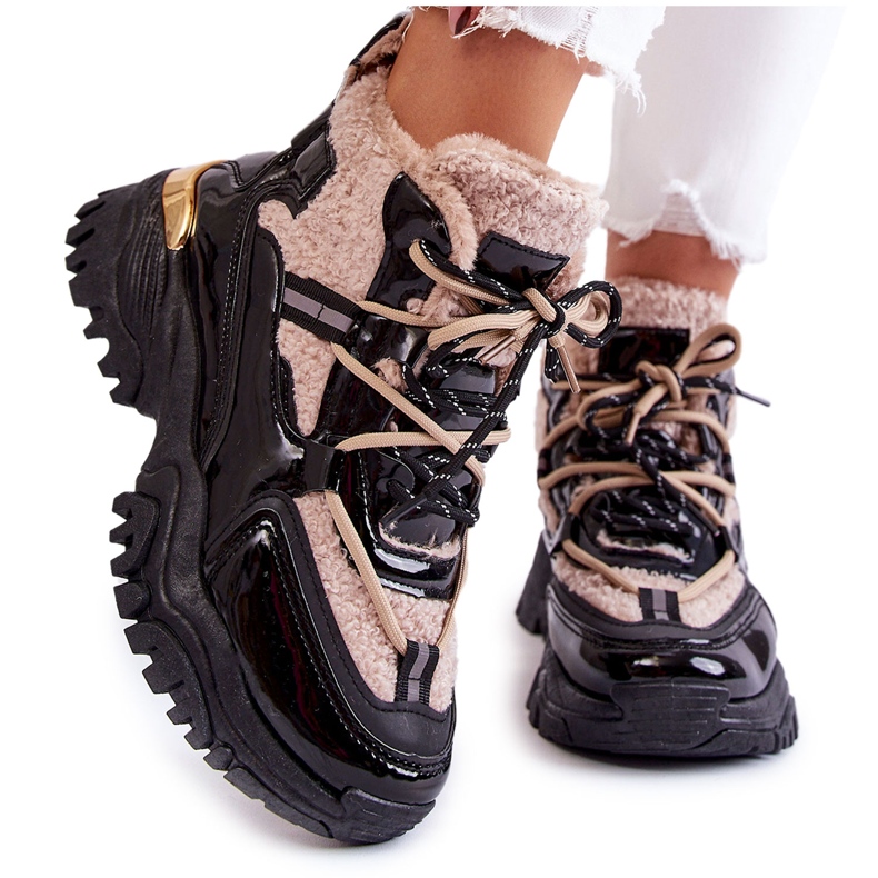 PM1 Isolierte Sportstiefel für Damen Schwarz und Beige Edora