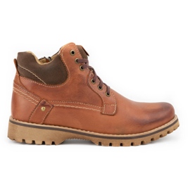 KOMODO Herren-Lederstiefel, isoliert 885 Ziegelstein braun