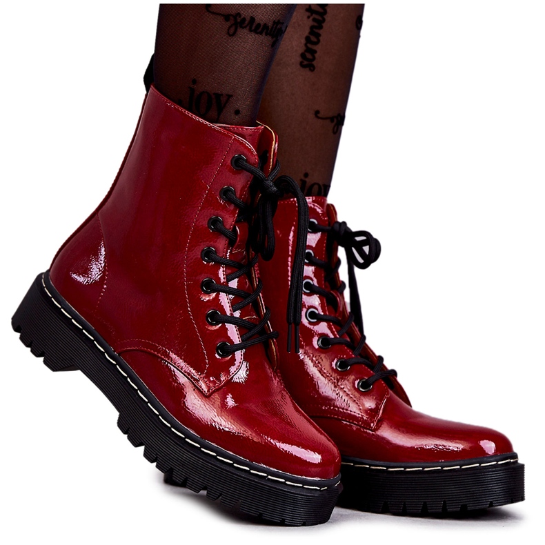 S.Barski Damenstiefel Rot Kognito HY56