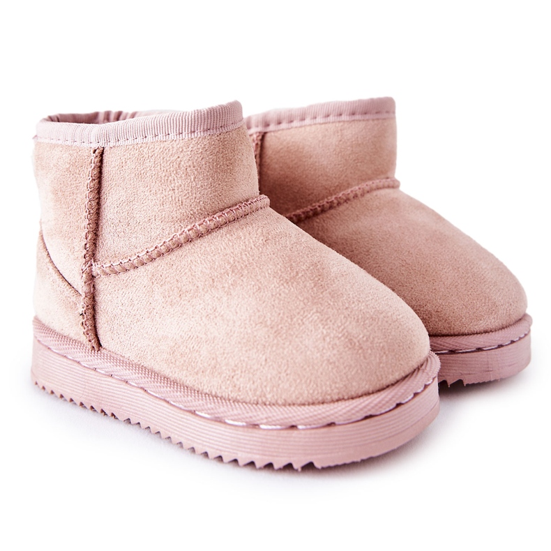 Isolierte Schneestiefel. Mädchen rosa Stiefel 20213-D