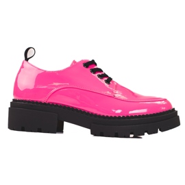 Damenschuhe Shelovet rosa, lackiertes ökologisches Leder