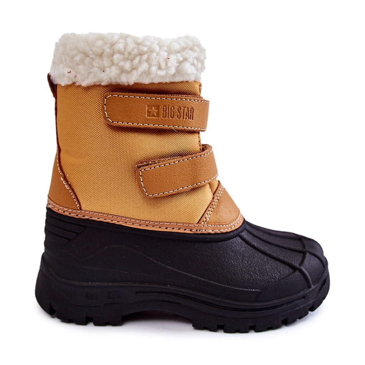 Kinder-Schneestiefel mit Klettverschluss Big Star KK374237 Camel orange