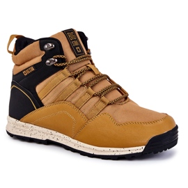 Warme Trekkingschuhe für Herren Big Star KK174373 Camel schwarz