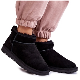 Niedrige Schneestiefel aus Wildleder für Damen Black Shelie schwarz
