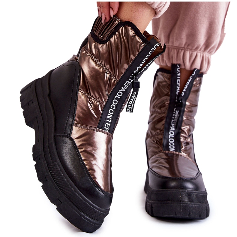 Vinceza Bequeme Schneestiefel für Damen, Braun und Schwarz Elodia mehrfarbig