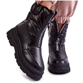 Vinceza Bequeme schwarze Schneestiefel für Damen Elodia