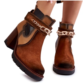 Damen Lederstiefel Maciejka 05781-29 Rot beige braun