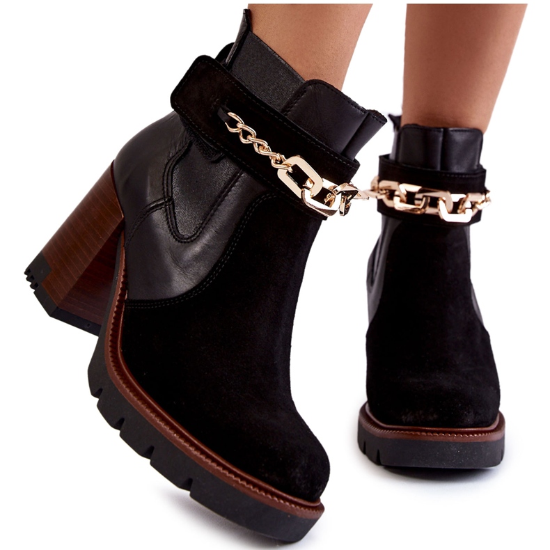 Damen Lederstiefel Maciejka 05781-01 Schwarz