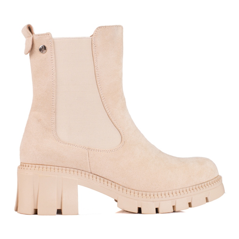 W. Potocki Beige Damen-Chelsea-Stiefel von Potocki