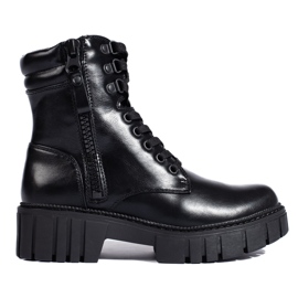 Schwarze Plateauhose für Damen