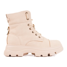 Damen-Wanderschuhe auf der Shelovet-Plattform beige