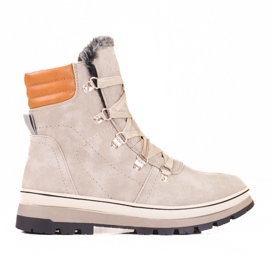 Graue Damen-Wanderstiefel mit Isolierung