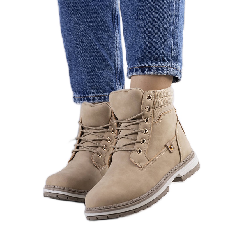 Braune Wanderschuhe von Enines für Damen