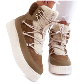 PL4 Damen Schneestiefel La.Fi 280072KH-QN Braun-Grün