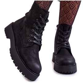 Sergio Leone Damen-Plateaustiefel Schwarz Randi