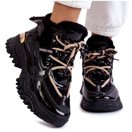 PM1 Schwarzer, isolierter Sportstiefel für Damen Edora