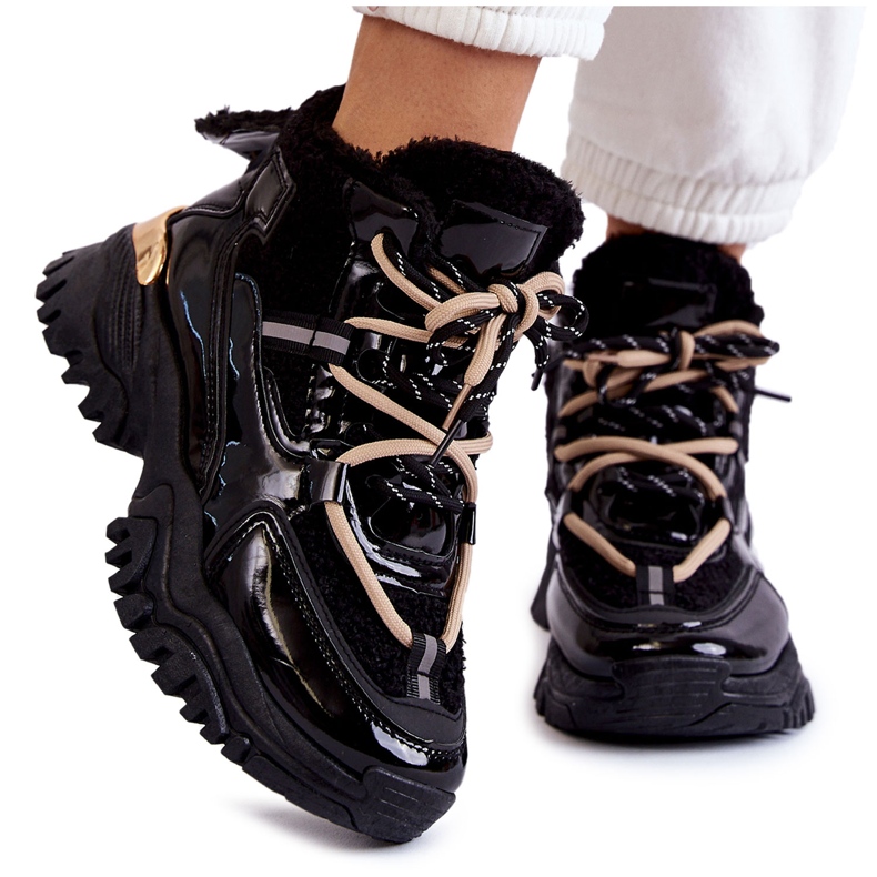 PM1 Schwarzer, isolierter Sportstiefel für Damen Edora