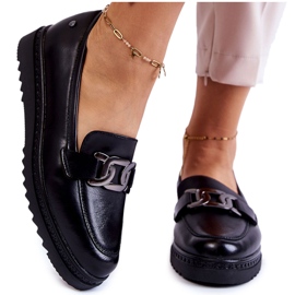 Vinceza Lederhalbschuhe auf der schwarzen Abisso-Plattform