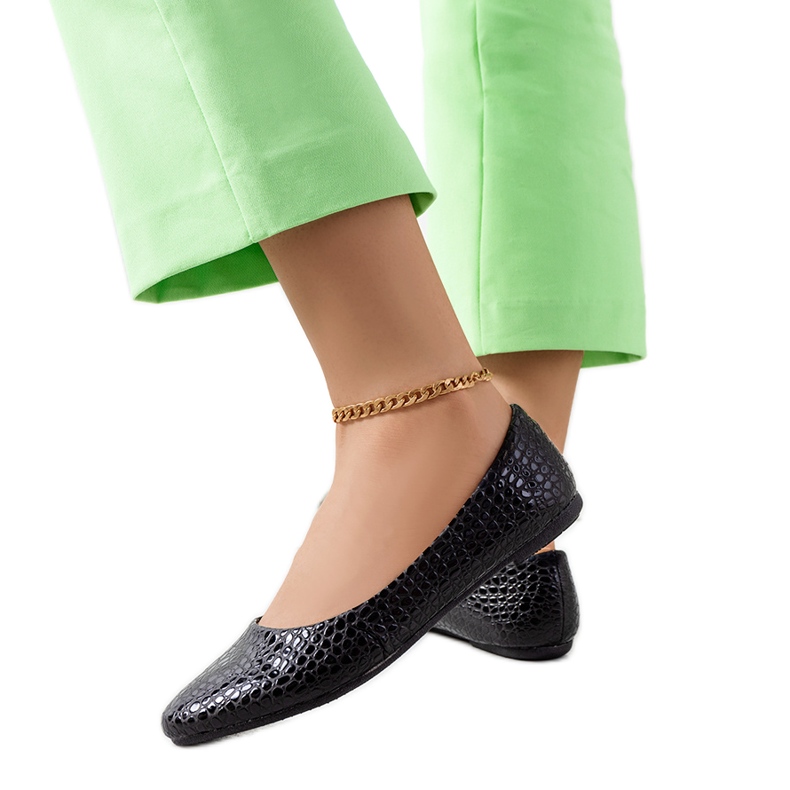 Inna Ballerinas in Aquamarinschwarz