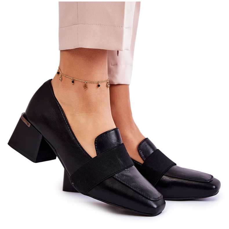 Modischer Lederpumps La.Fi 230033B-PU Schwarz