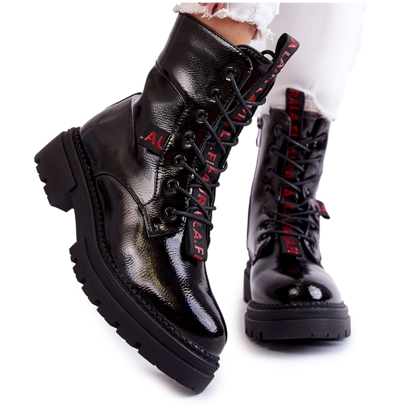 Lackierte warme Stiefel La.Fi 250054B-LA Schwarz