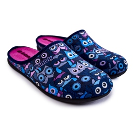 Hausgemachte Hausschuhe in Katzen Inblu GF-12-004 Marineblau