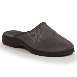 Bequeme graue Inblu Herrenhausschuhe