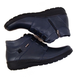 Isolierte Lederstiefel Helios W H521B navy blau