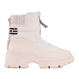 Beige Schneestiefel für Damen auf der Shelovet-Plattform