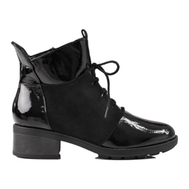 Eleganter Shelovet Schnürstiefel für Damen schwarz