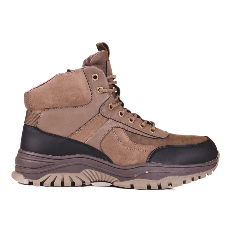 SHELOVET Winterstiefel für Herren mit Fell beige
