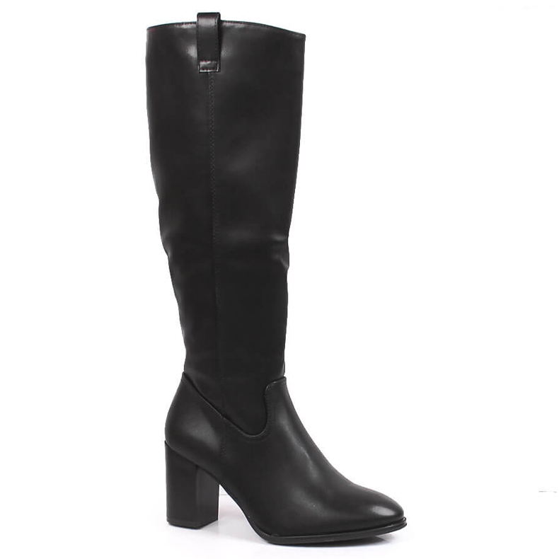 Schwarze Damenstiefel von Sergio Leone mit hohen Absätzen