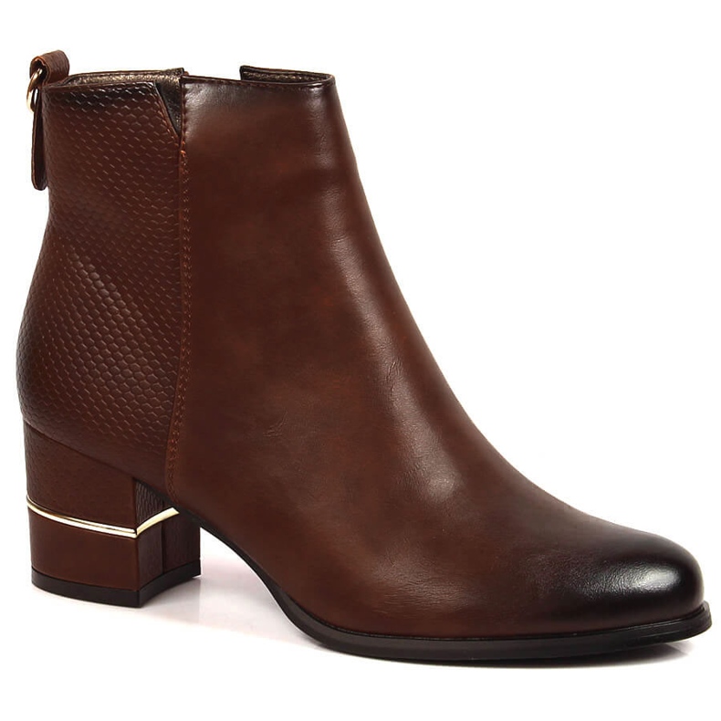 Jodhpur-Stiefel für Damen auf dem Pfosten, warmes Braun M. Daszyński