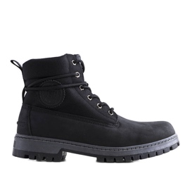 Schwarze Wanderschuhe für Herren Big Star KK174206-906