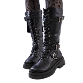 PA1 Schwarze Stiefel mit Beutel von Himes