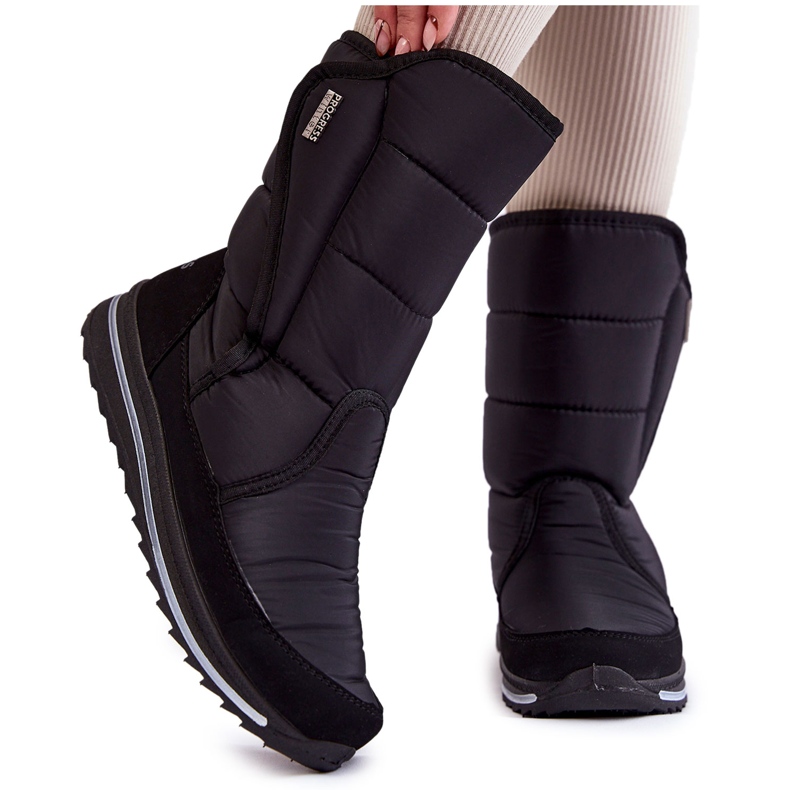 Damen-Schneestiefel mit Klettverschluss Progress PROGJ-22-128 Schwarz