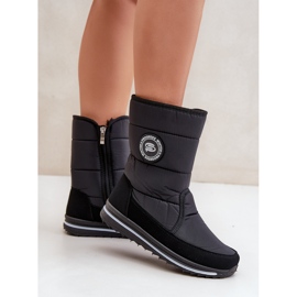 Damen-Schneestiefel mit Reißverschluss Progress PROGJ-21-09 Schwarz