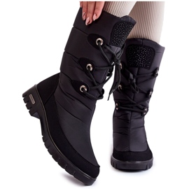 Hohe warme Schneestiefel Progress PROGJ-20-07 Schwarz