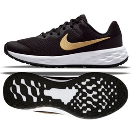 Nike Revolution 6 Jr DD1096 002 Laufschuhe schwarz golden