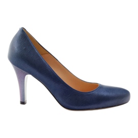 Mojo Pumps bequeme blaue Metallic-Heels mehrfarbig