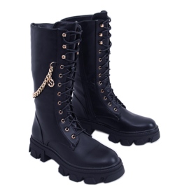 BM Damenreitstiefel mit Kette Totah Black schwarz