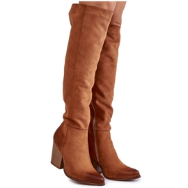 Lewski Shoes Overknee-Stiefel aus Leder für Damen Lewski 2833 Camel braun