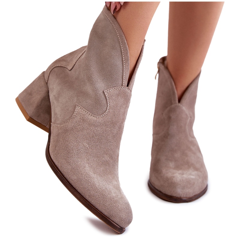 PA2 Wildleder High Heel Stiefel Beige Resso