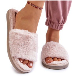 Startseite Hausschuhe Hausschuhe mit Fell Inblu EK-05-011 Beige