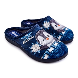 Damenhausschuhe Penguins Inblu EC-81-004 Marineblau