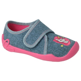 Befado Kinderschuhe 122X016 blau rosa